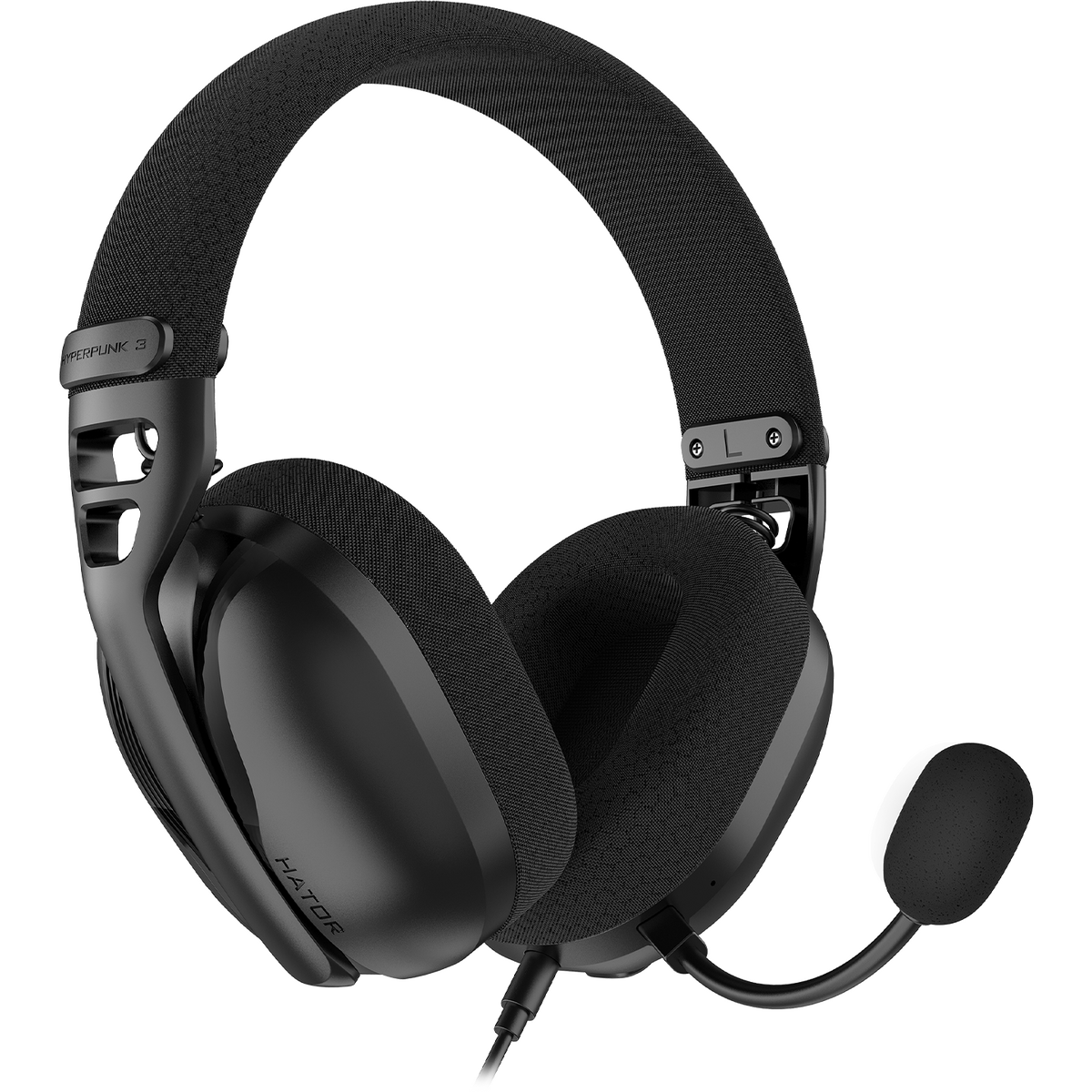 Casti Hyperpunk 3 cu Fir Negru