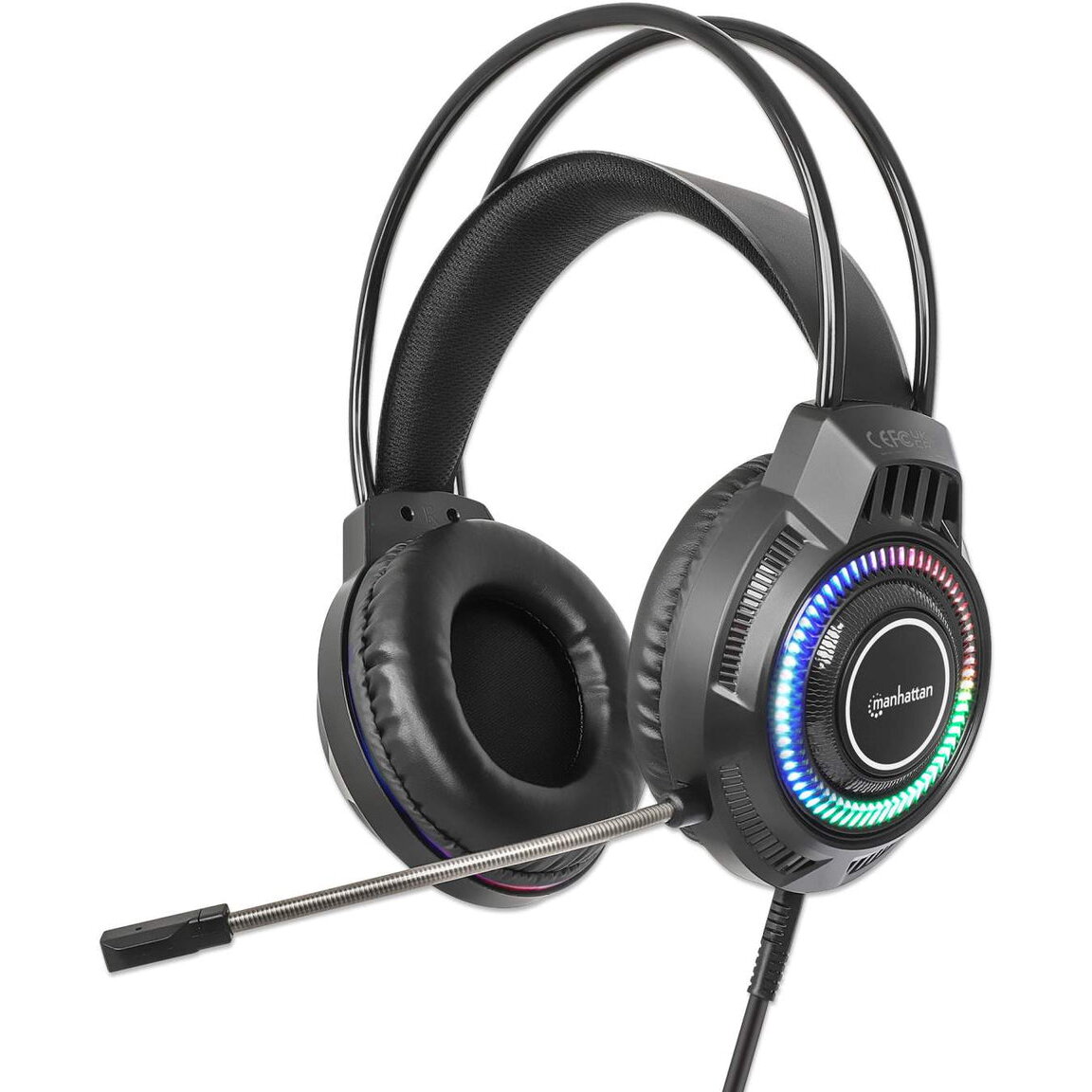 Casti Over-Head RGB LED Over-Ear USB Gaming-Cable