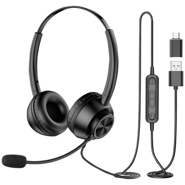 Casti Over-Head Wired headset with microphone New Bee H368