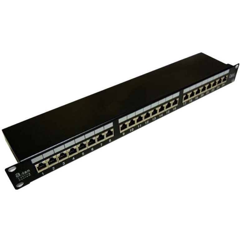 Cat. 5e STP Patch Panel 1U / 19, 24 port