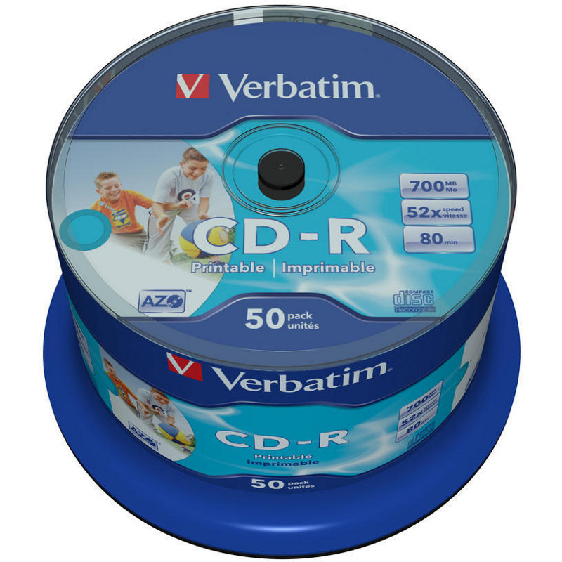 Mediu optic BLANK CD-R AZO 52X 700MB 50 bucati