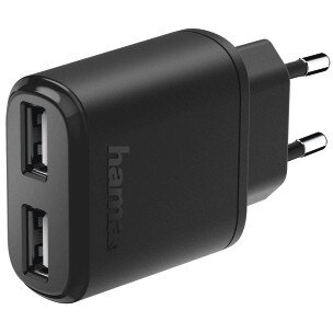 Charger, 2x USB, 2.4 A, black