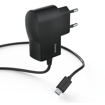 Charger, micro USB, 1 A, black