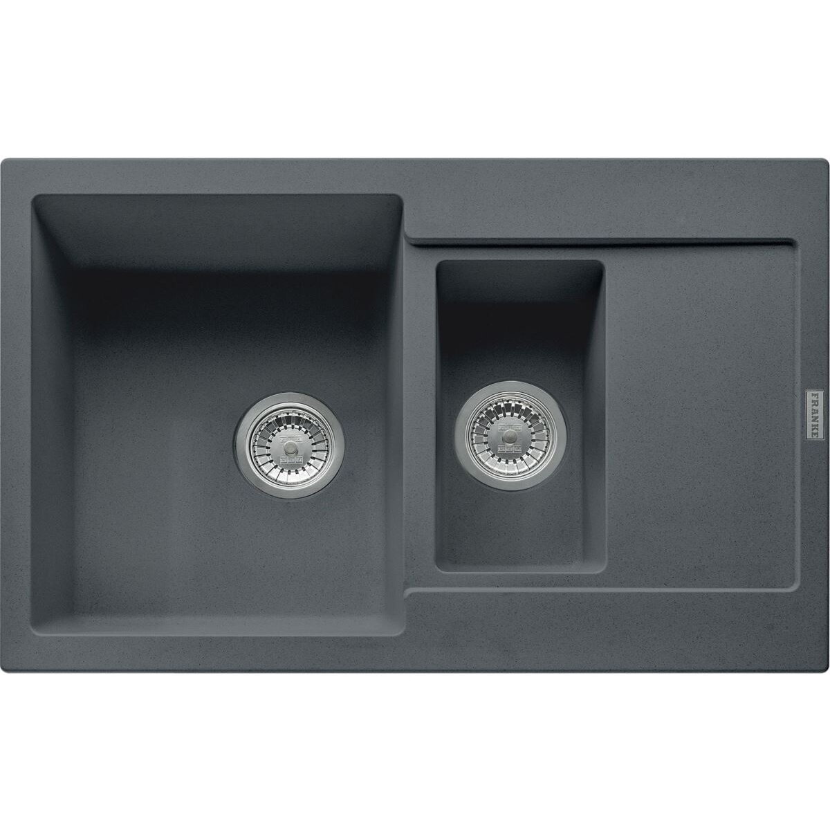 Chiuveta bucatarie fragranite Franke MRG 651-78, adancime cuva mare 200mm, adancime cuva mica 120mm, 780x500mm, Negru