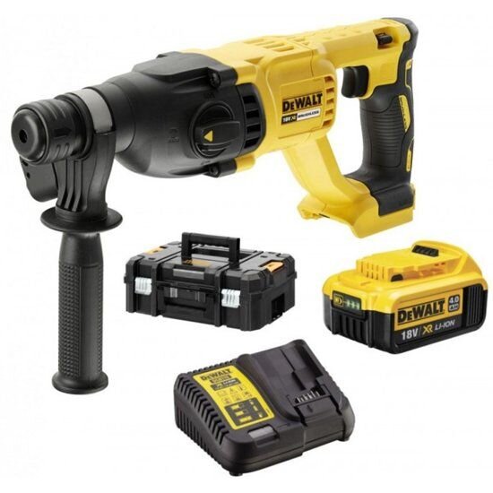 Ciocan rotopercutor pe acumulator SDS-Plus DCH133M1, 18 V, 4 Ah, 2.6 J, 1550 RPM, 5680 BPM, acumulator, incarcator, maner lateral, valiza profesionala