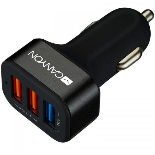 Incarcator auto CNE-CCA07B 3x USB Negru