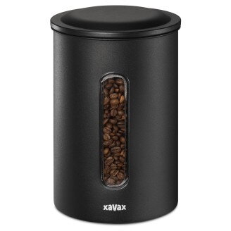 Coffee Tin for 1.3 kg Beans or 1.5 kg Powder, Airtight, Aroma-tight, black