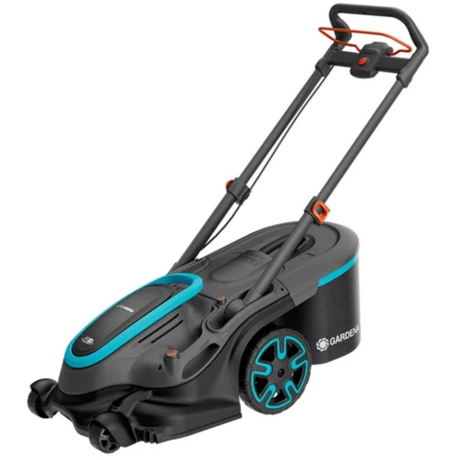 Cordless Lawnmower PowerMax Duo 46/36V P4A, Ready-To-Use Set 2, 36Volt (2x18V) (black/grey, 2x Li-Ion battery 2.5Ah, POWER FOR ALL ALLIANCE)