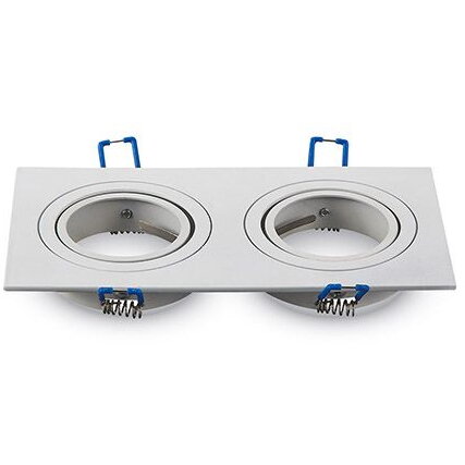 CORP SPOT 2XGU10 PATRAT ALB