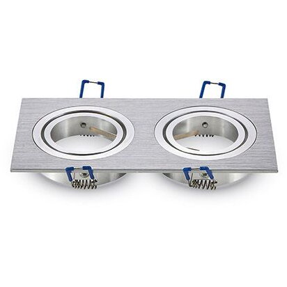 CORP SPOT 2XGU10 PATRAT ALUMINIU