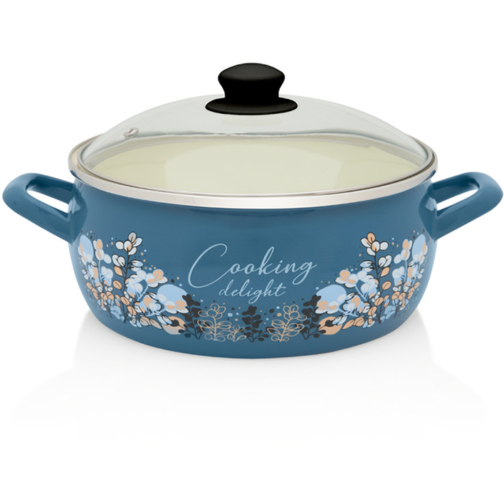 Cratita Blue Cooking Delight Capacitate 5L Diametru 24CM Capac Sicla Albastru