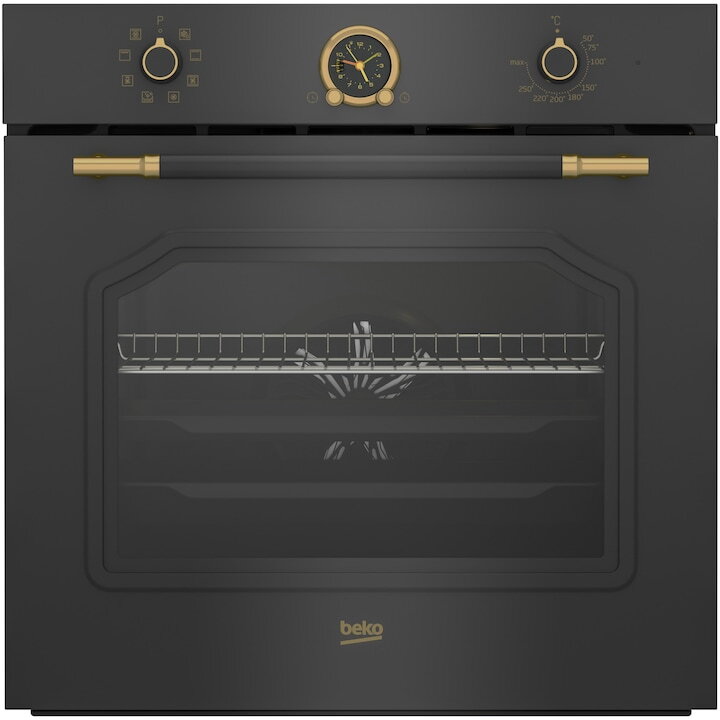 Cuptor incorporabil Beko RBIM19200AD, Electric, 72 l, 3D Cooking, Grill, Defrost, Fan Assisted cooking, Antracit