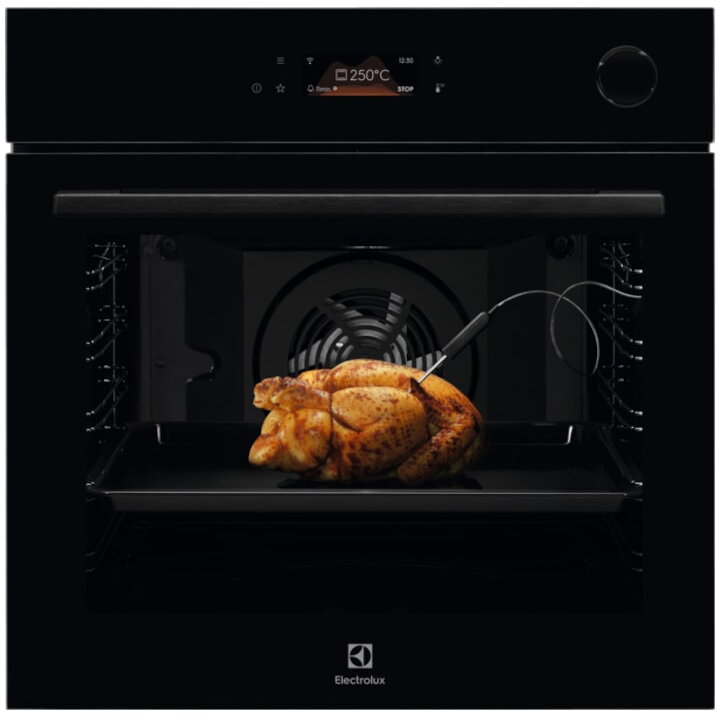 Cuptor incorporabil Electrolux EOC8P39WZ, Electric, 72 l, Autocuratare pirolitica, SteamCrisp, Grill, Timer electronic, Conectivitate WiFi, Clasa A+, Negru