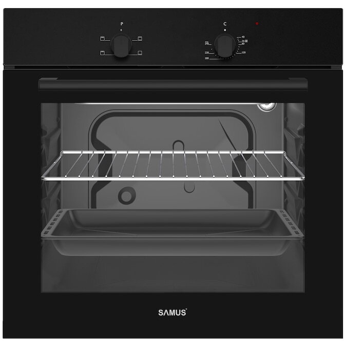 Cuptor Incorporabil SC620G4B, 62 L, 4 Functii, Clasa energetica A, Grill, 2200 W, Ventilatie, Negru