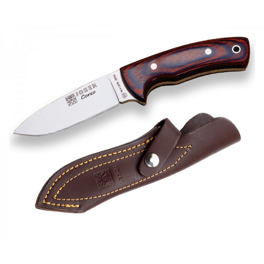 Cutit Corzo Lama Inox 10cm Teaca Piele Maro