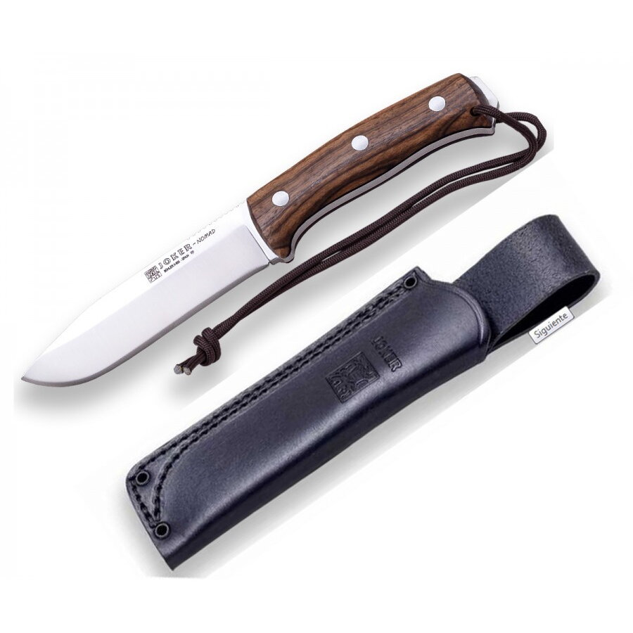 Cutit Nomad Lama Otel Inox Maner Micarta Teaca Piele Maro