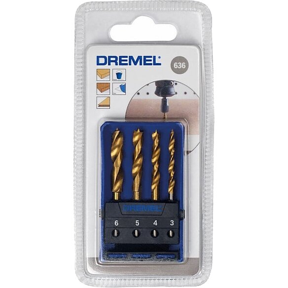 Dremel - 26150636JA - Set 4 burghie de lemn 