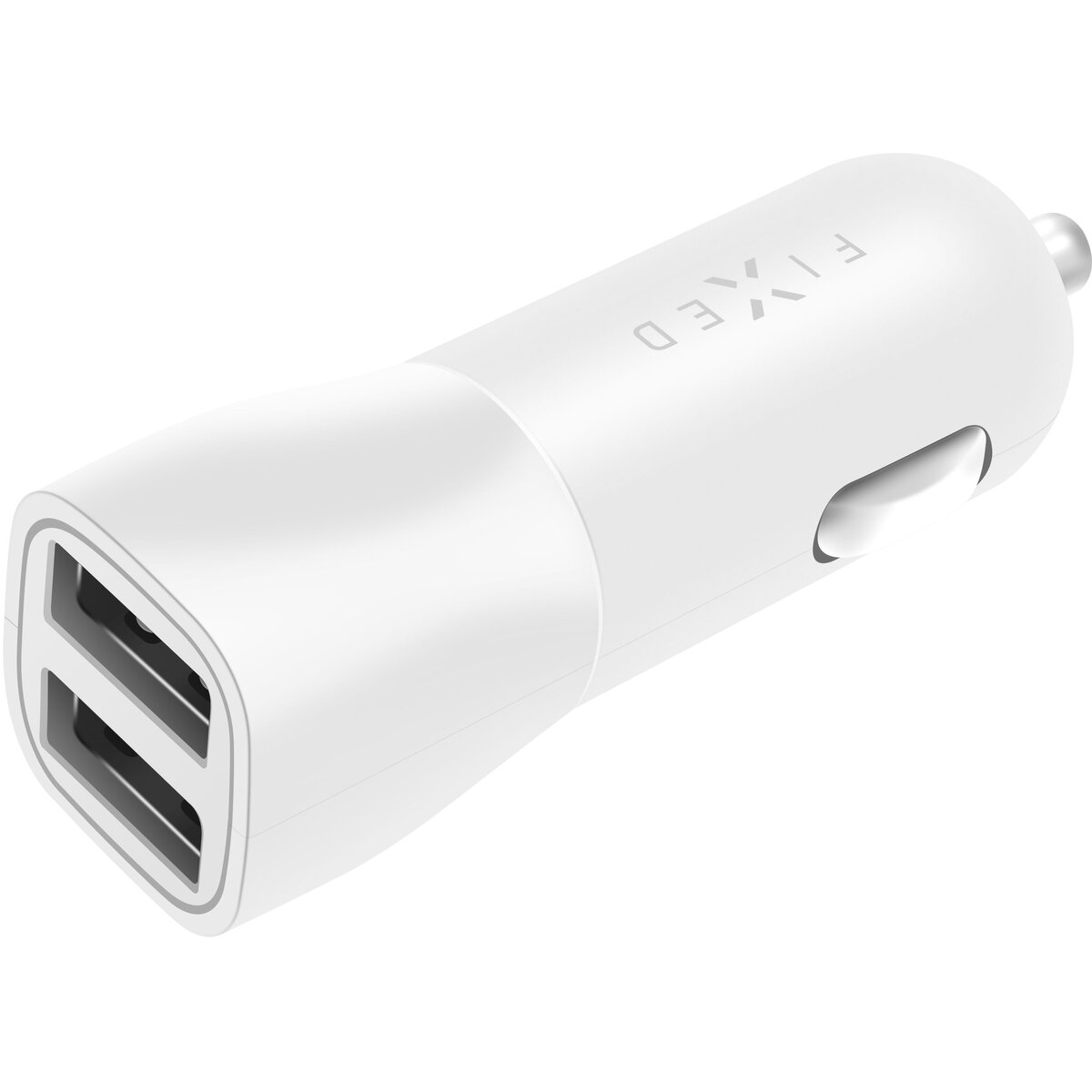 Dual USB Car Charger 15W, White