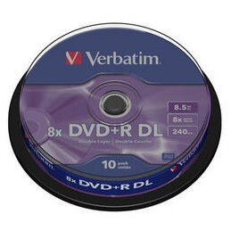 Mediu optic DVD+R DL  cake box 10  8.5GB  8x  argintiu mat