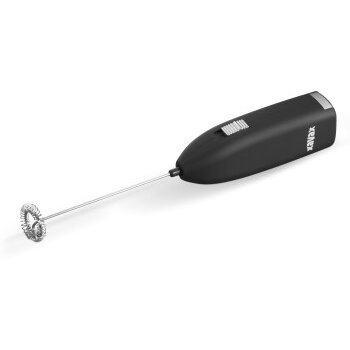 Electric Milk Frother, Hand Rod Battery-operated, small, black