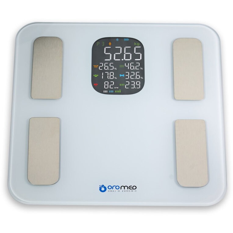 Electronic bathroom scale ORO-BLUETOOTH SMART white