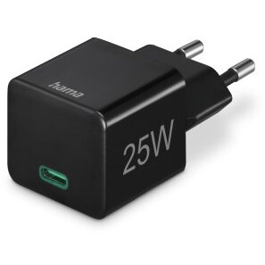 Fast Charger, USB-C, Mini Charger, PD, 25 W, black