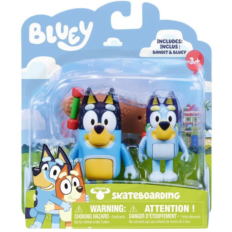 Figurina Bluey 2pack Skateboarding