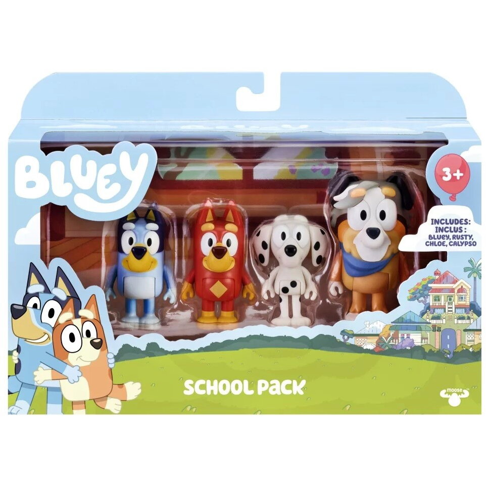 Figurina Bluey 4pack School pack