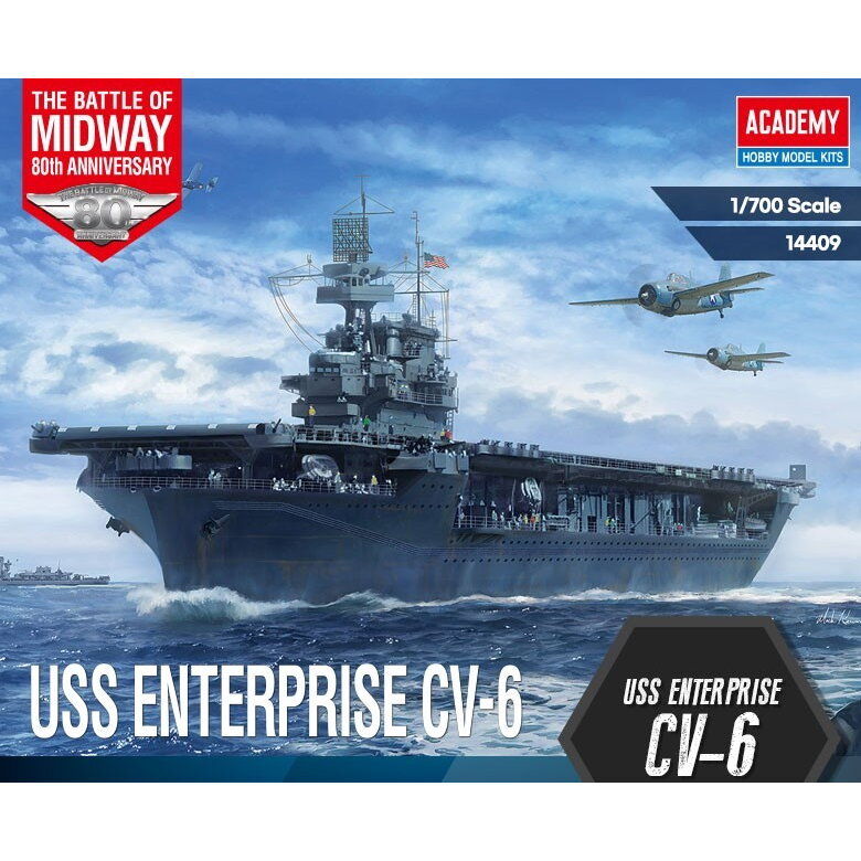 Figurina Ship USS CV-6 Enterprise Battle of Midway