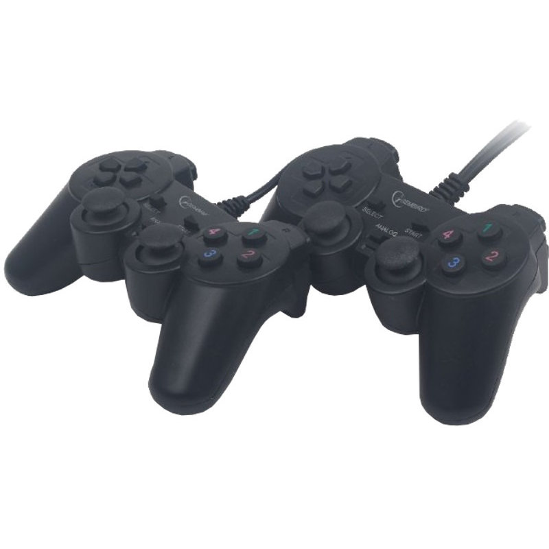 Gamepad JPD-UDV2-01 Double PC USB dual vibration Black