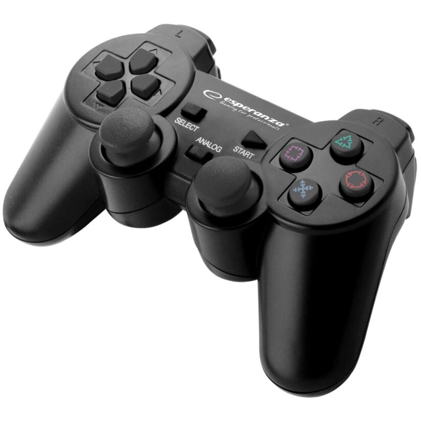 Gamepad Esperanza EGG107K Gaming Controller Gamepad PC,Playstation 3 Analogue / Digital USB 2.0 Black