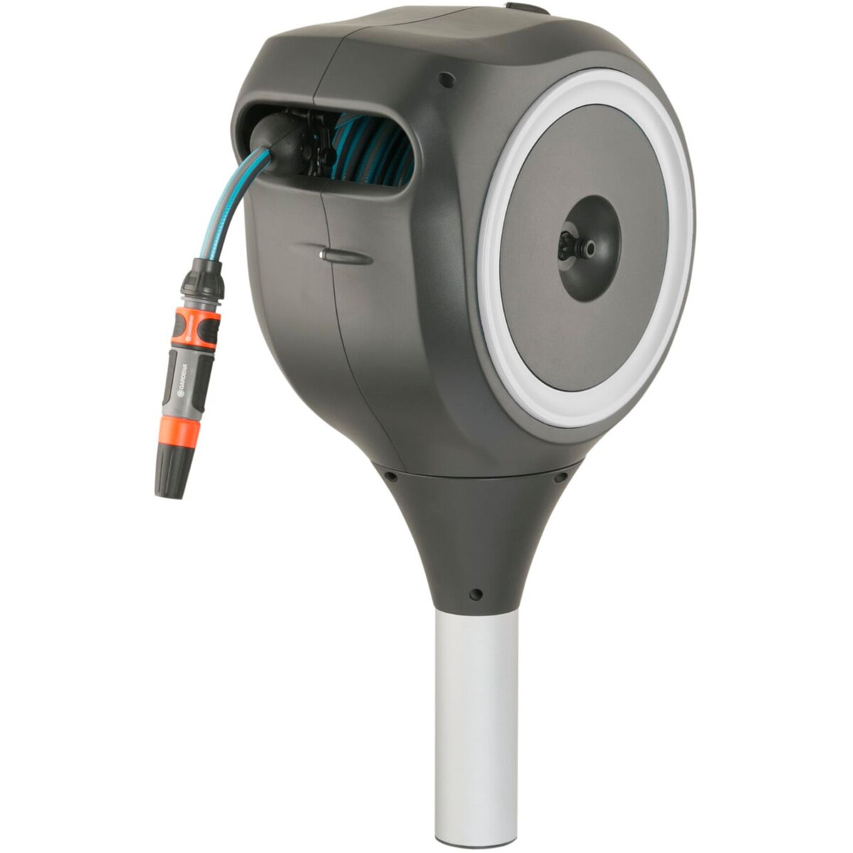 Garden Hose Box RollUp M (white) 20 m