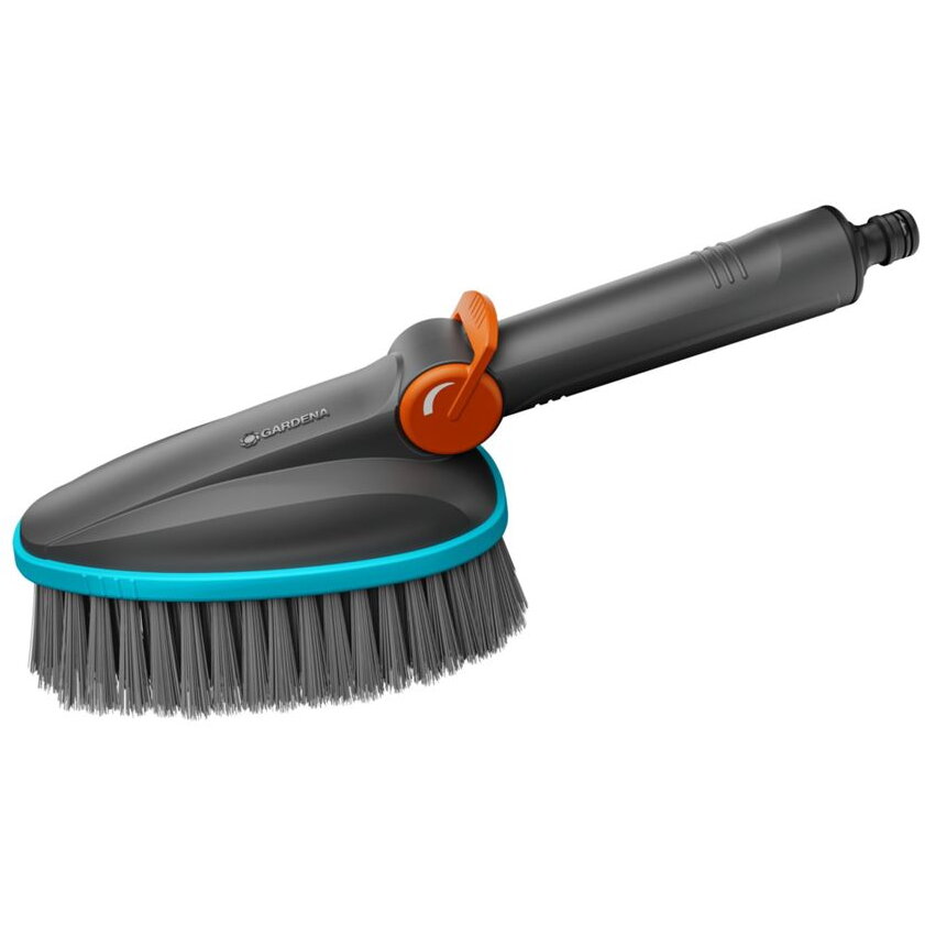 Cleansystem hand brush M soft, washing brush (grey/turquoise, all-round soft plastic strip)