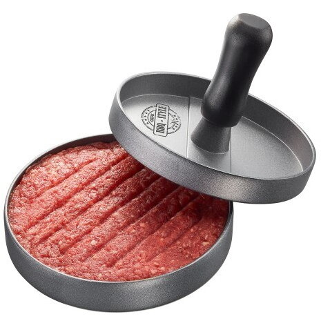GEFU BBQ hamburger press Black, Grey Aluminium, Plastic