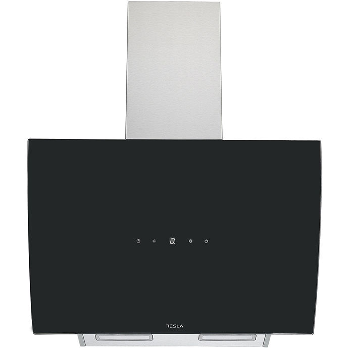 Hota Decorativa DD600AXB 60CM 630m3/h Display LED 1 Motor 190W Sticla Inox/Negru