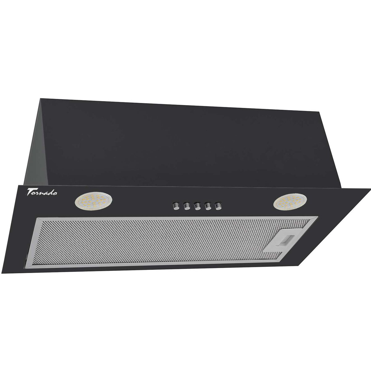 Hota Incorporabila DRYTH 700 (52) LED 1 Motor Turbo Latime 52cm Absorbtie 700m3/ora Filtru Anti-Grasimi Aluminiu 5 Atraturi Negru