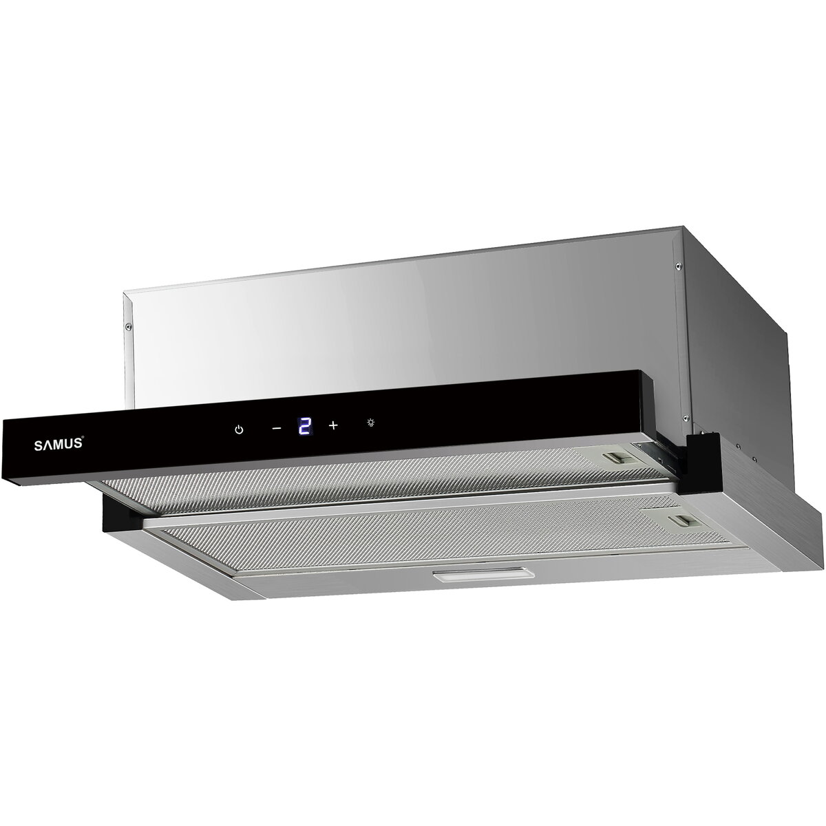 Hota Telescopica Incorporabila HS6061DTGX Afisaj LED 1 Motor Control Tactil Inox/Sticla Neagra