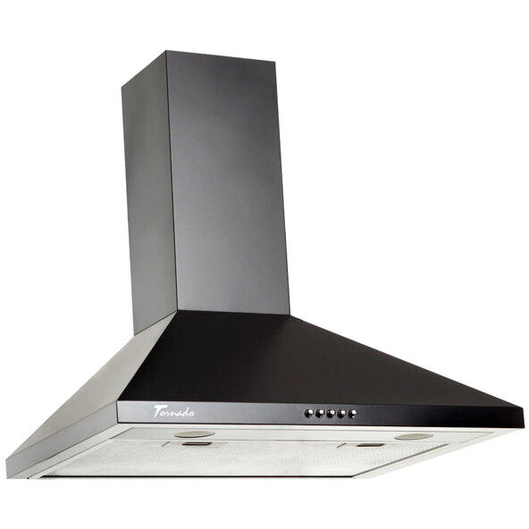 Hota tip Cupola Kent 750 (60) LED, 1 motor Turbo, latime 60 cm, 3 viteze, absorbtie 750 m3/ora, filtru anti-grasimi aluminiu 5 straturi, Negru