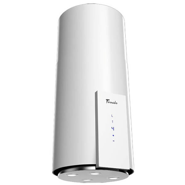 Hota tip Insula Tube Island 1200 (40) LED, 1 motor, inaltime 90-120 cm, 4 viteze, absorbtie 1200 m3/ora, Alb