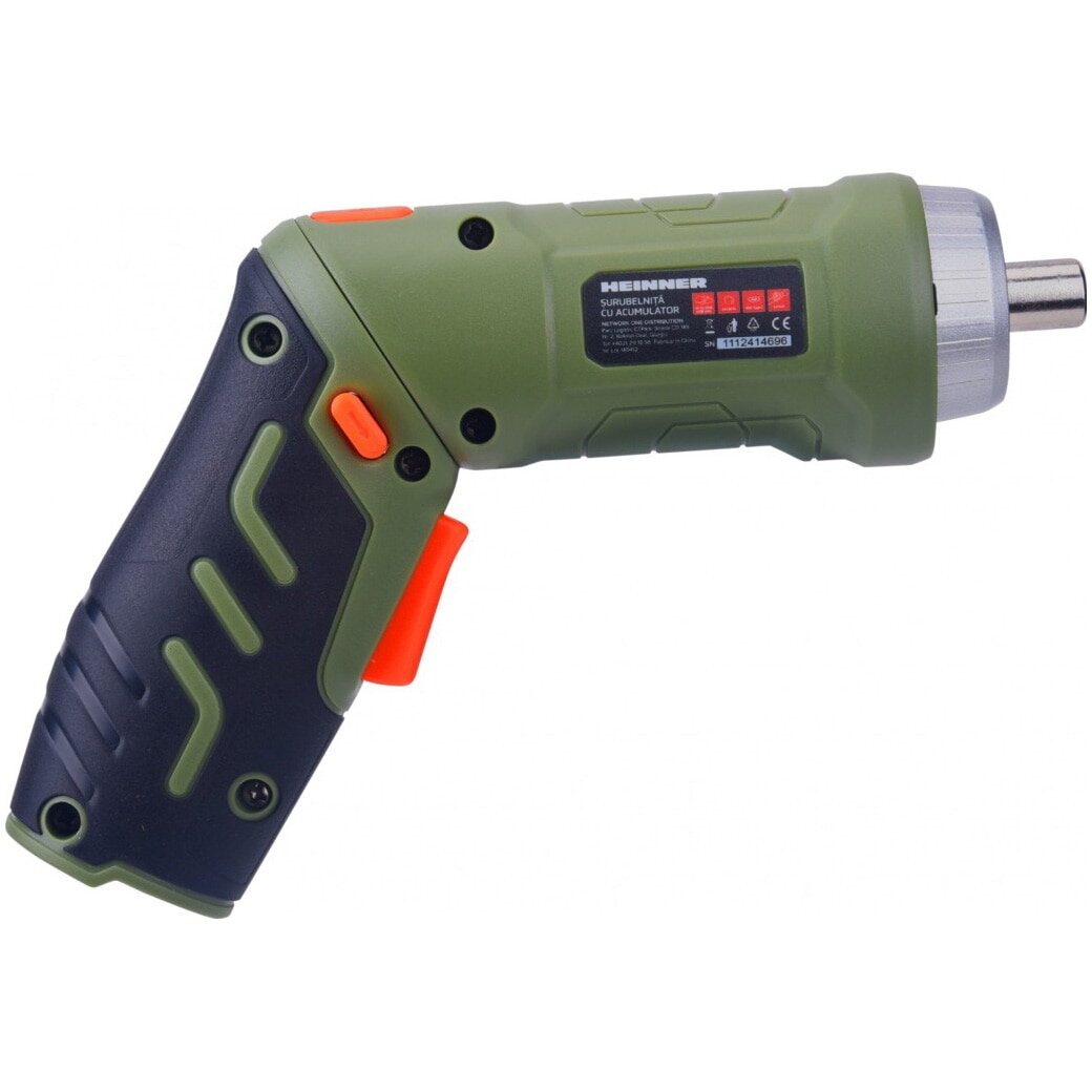 Surubelnita Electrica SSA111 pe Acumulator 4V 250 RPM 3Nm Cablu USB 9 Biti 25MM Prelungitor Bit Suport Biti Verde/Negru 