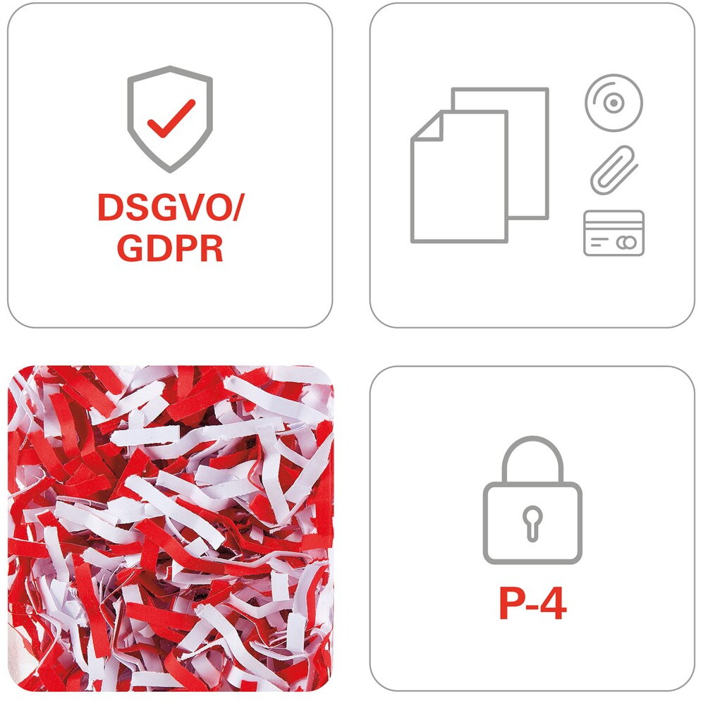 HSM Pure 630 shredder, 130 l, 4,5x30 mm