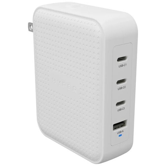 Hyper HyperJuice 145W USB-C GaN Travel Charger with 4 Ports - White