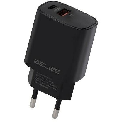 Incarcator 20W USB-C + USB-A black