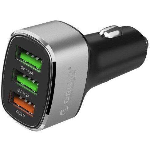 Incarcator auto UPB-3U 38W QC 3.0 Silver