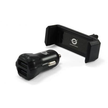Incarcator KFZ-2Port 10W,2xUSB-A +Halter Negru