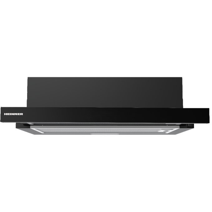 incorporabila telescopica HTCH-MD400GBK, Putere de absorbtie 400 m3/h, Clasa B, 2 trepte de viteza, Iluminare LED, 60 cm, Negru