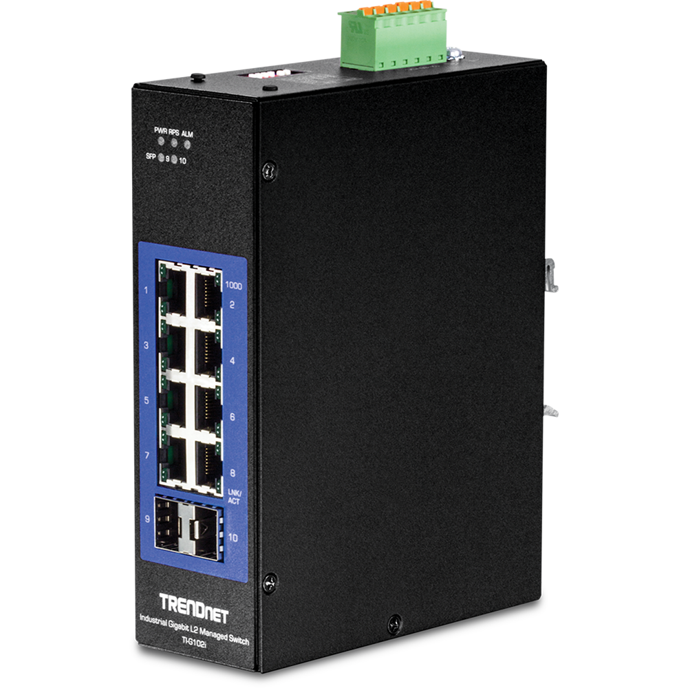 Industrie 10 Port Gbit L2 Managed DIN-Rail