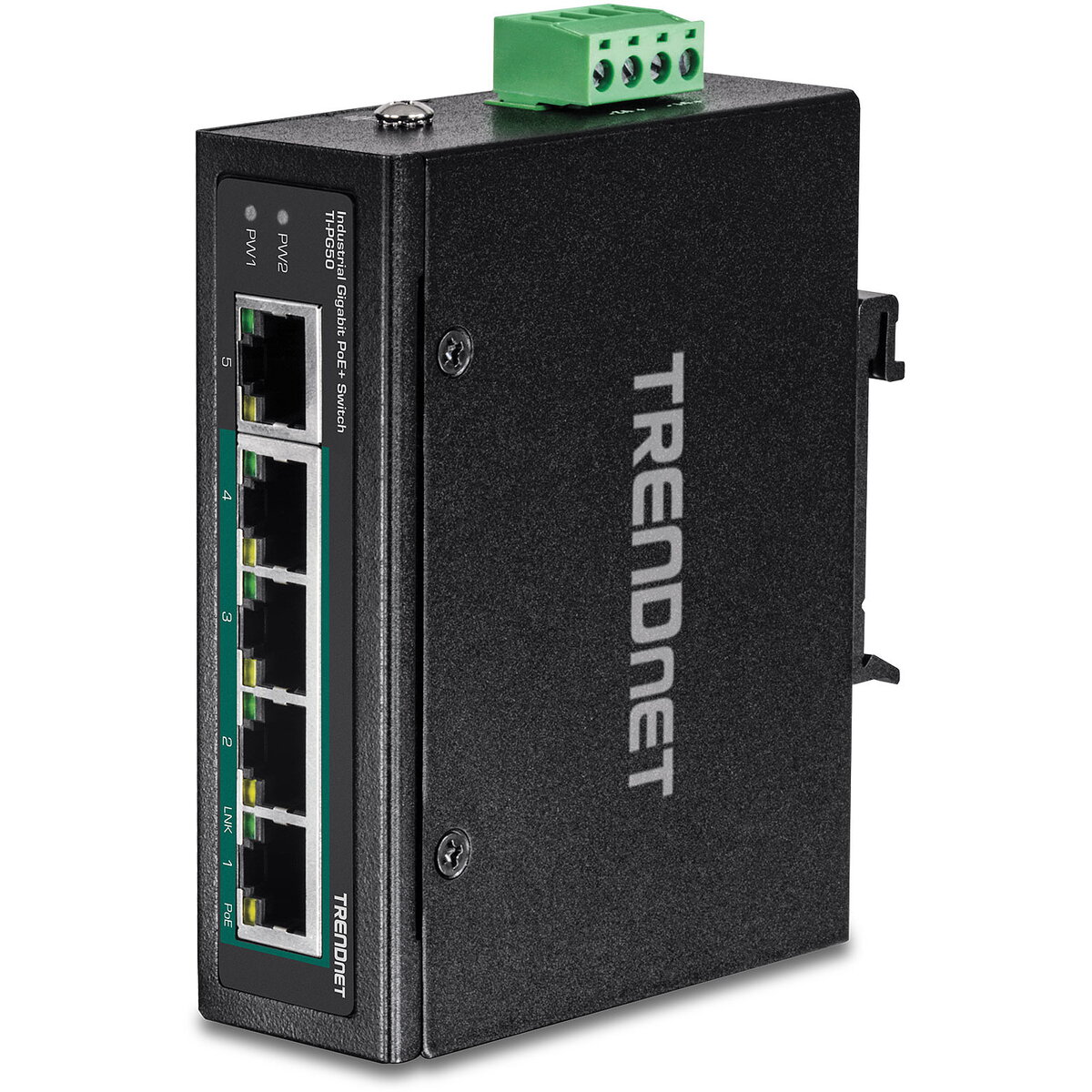 Industrie 5 Port Fast Eth. PoE+ L2 DIN-Rai