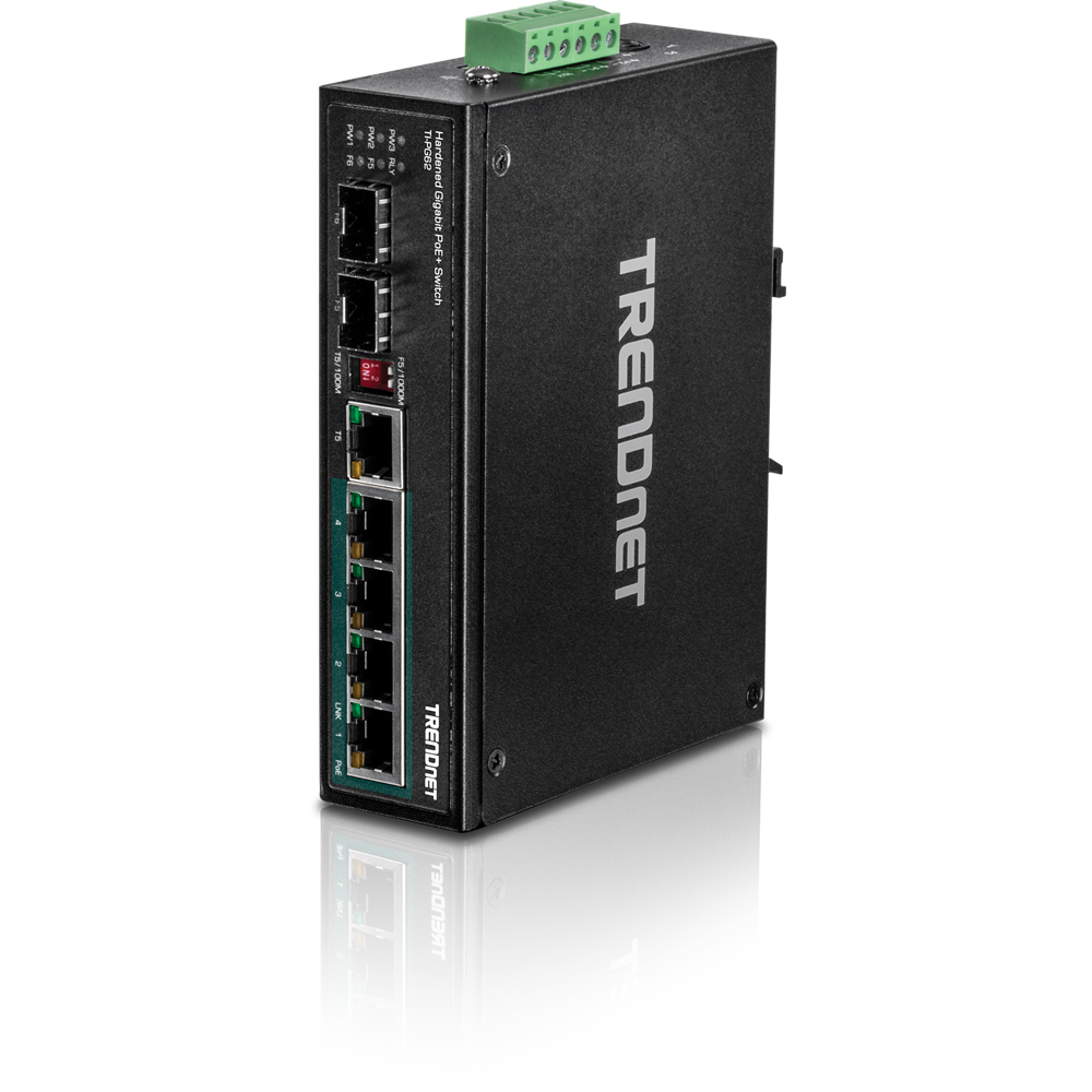 Industrie 6 Port Gbit PoE+ Metall