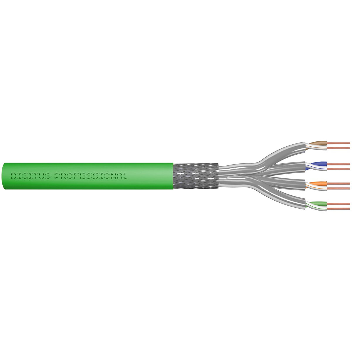 Installation cable cat.8.2, S/FTP, Dca, AWG 22/1, LSOH, 100m, green